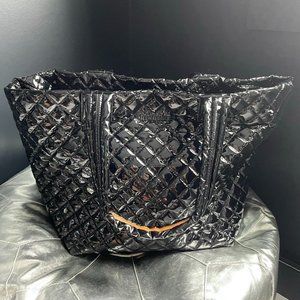 Medium Black Lacquer Metro Tote